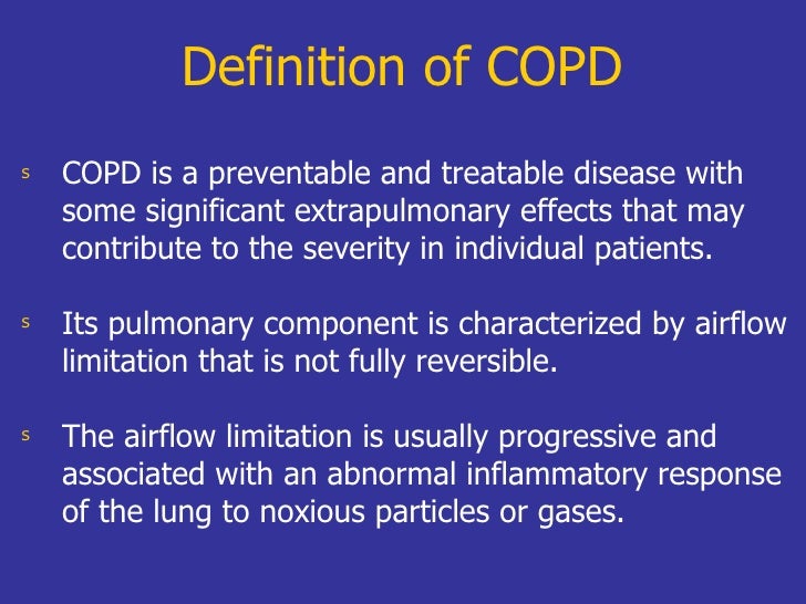 Gold - global initiative against COPD
