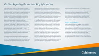 These Slides contain certain “forward-looking information”
within the meaning of applicable Canadian securities laws that
...