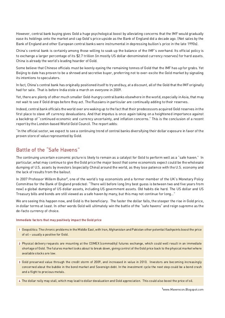 Gold report 2011