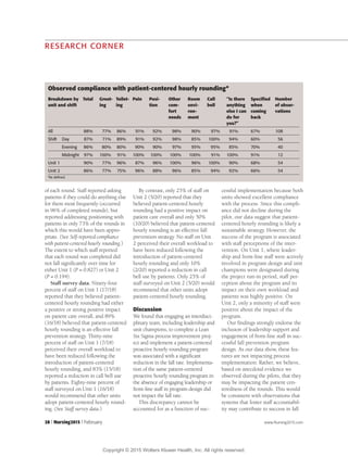 Fall Risk Hourly Rounding Goldsack et. al 2015 hourly rounding and patient falls what factors | PDF