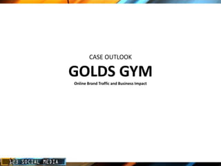 CASE OUTLOOK

GOLDS GYM
Online Brand Traffic and Business Impact
 