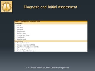 Diagnosis and Initial Assessment
© 2017 Global Initiative for Chronic Obstructive Lung Disease
 