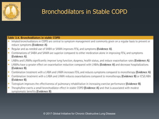 Bronchodilators in Stable COPD
© 2017 Global Initiative for Chronic Obstructive Lung Disease
 