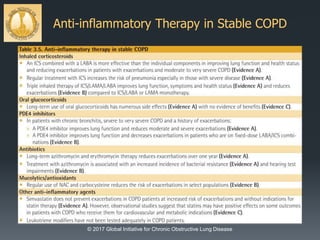 Anti-inflammatory Therapy in Stable COPD
© 2017 Global Initiative for Chronic Obstructive Lung Disease
 