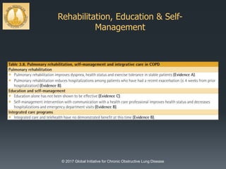 Rehabilitation, Education & Self-
Management
© 2017 Global Initiative for Chronic Obstructive Lung Disease
 