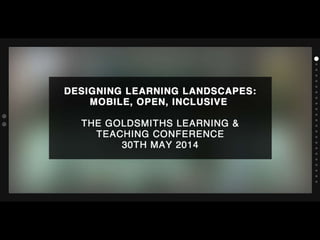 UAL presentation Slides Goldsmiths Conference 2014