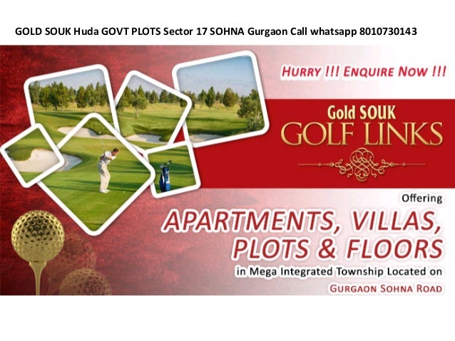 GOLD SOUK Huda GOVT PLOTS Sector 17 SOHNA Gurgaon Call whatsapp 8010730143 