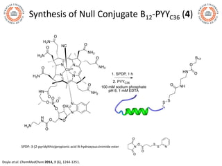 Synthesis of Null Conjugate B12-PYYC36 (4)
SPDP: 3-(2-pyridylthio)propionic acid N-hydroxysuccinimide ester
Doyle et al. C...