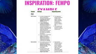 INSPIRATION: FEMPO
EXAMPLE
 