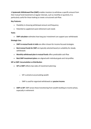 Sip Vs Swp Example Gold vs Mutual Funds: A Strategic Comparison with SWP and SIP Insights ...