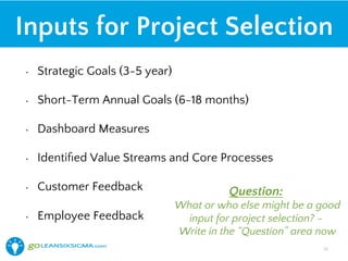 Criteria to Consider
• Customer satisfaction
• Financial savings/gains
• Strategy Alignment
• Need for IT Involvement
• Existing buy-in/resistance
• Availability of data
• Other…
22
 