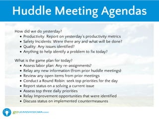 Lean Process Huddle How Leaders Can Support Lean Using Leader Standard Work with ...