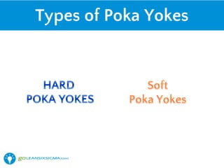 Types of Poka Yokes
 