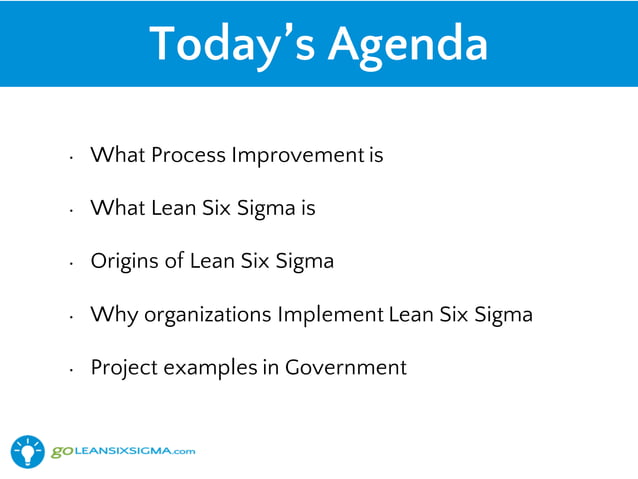 Introduction To Lean Six Sigma
