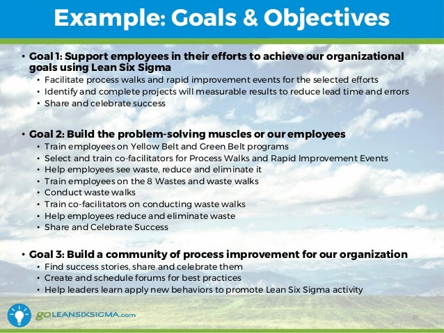 how to create a strategic plan for a lean six sigma examples of employee weaknesses