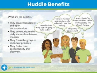 Lean Process Huddle WEBINAR: How Leaders Can Support Lean Using Leader Standard Work | PPT