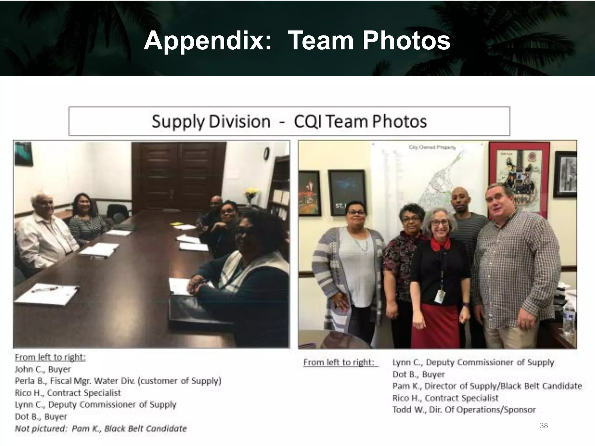 Appendix: Team Photos
38
 