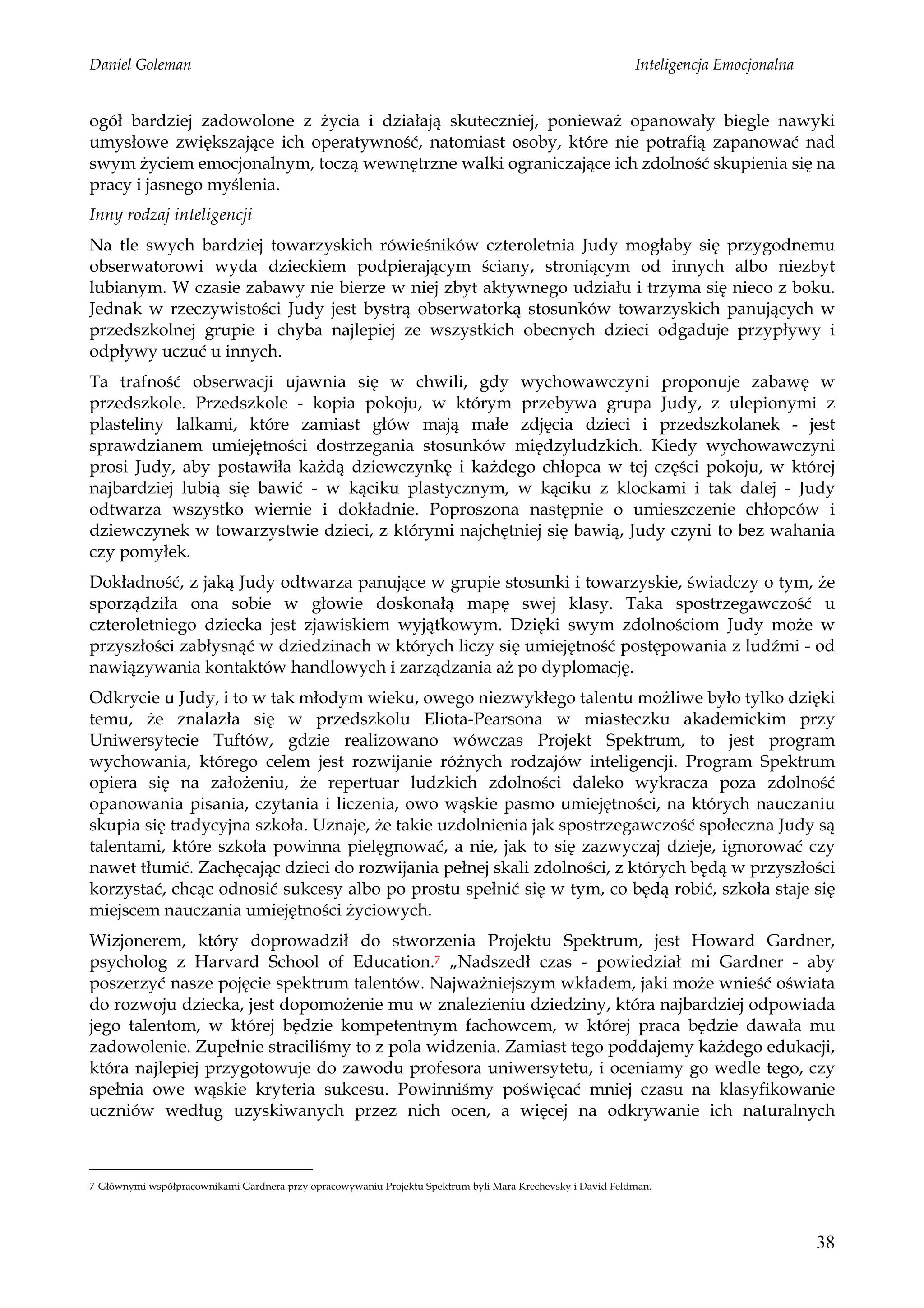 Goleman Daniel Inteligencja Emocjonalna | PDF