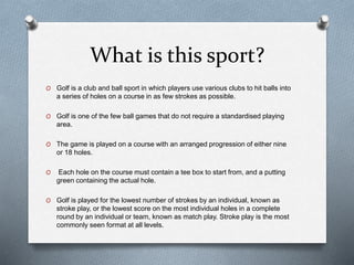 Explain Golf Golf | PPTX