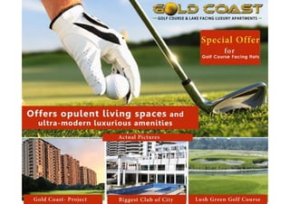 Golf course facing apartments in India