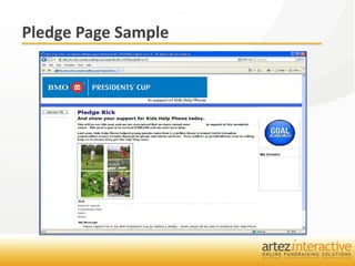 Pledge Page Sample
 