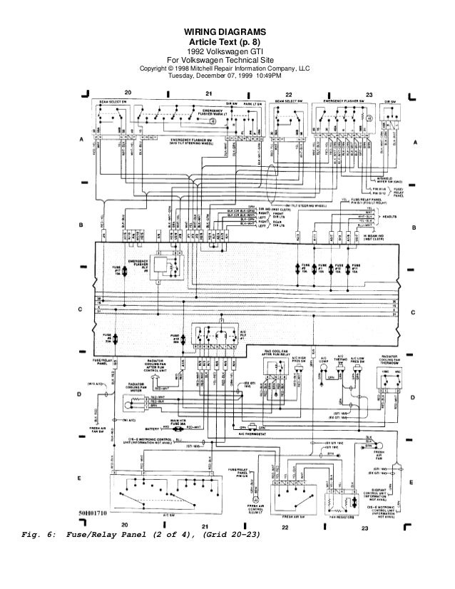 Golf 92 wiring diagrams (eng)