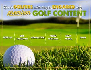 Golf Ad Network - media kit 2014