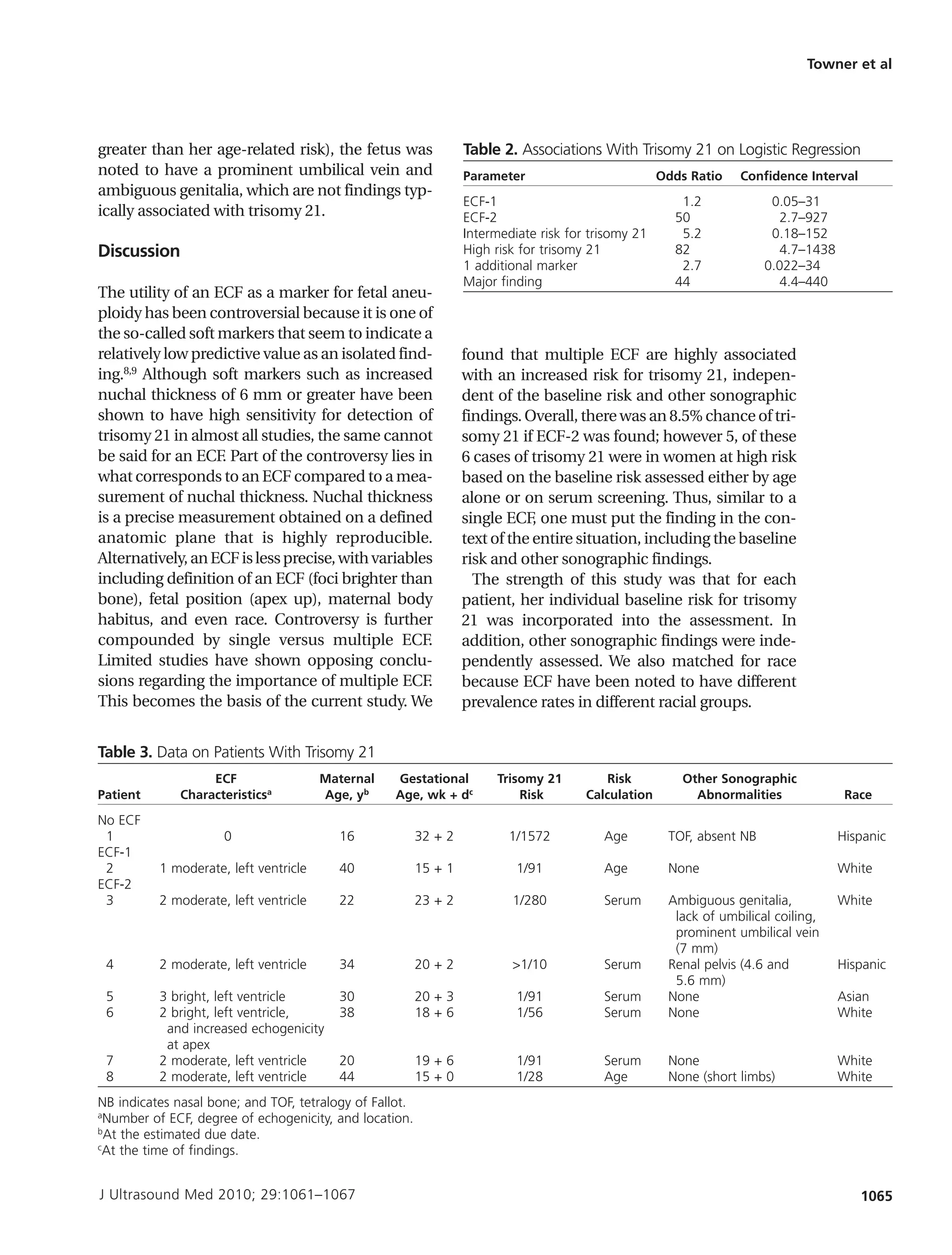 Single Versus Multiple Echogenic Foci in the Fetal Heart | PDF