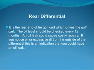 Golf cart maintenance tips PPT