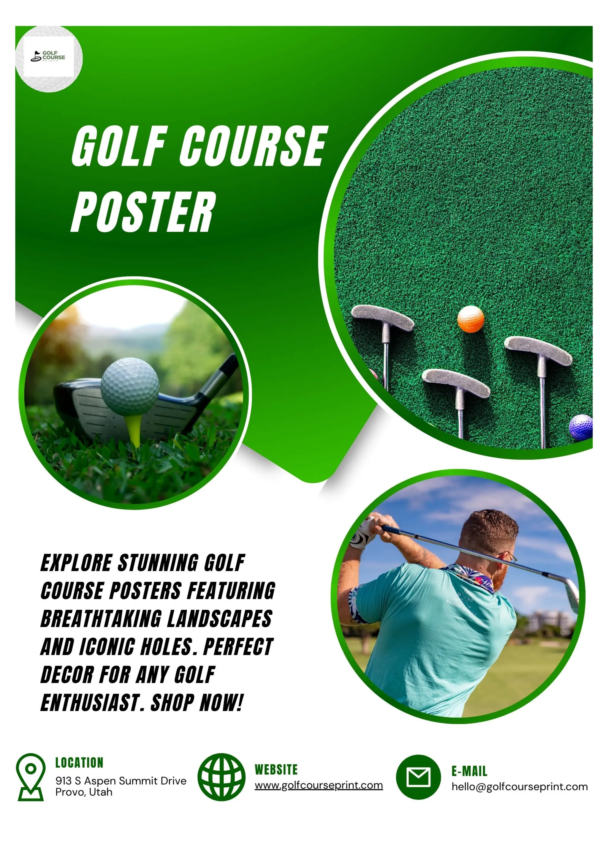 Golf Course Poster .