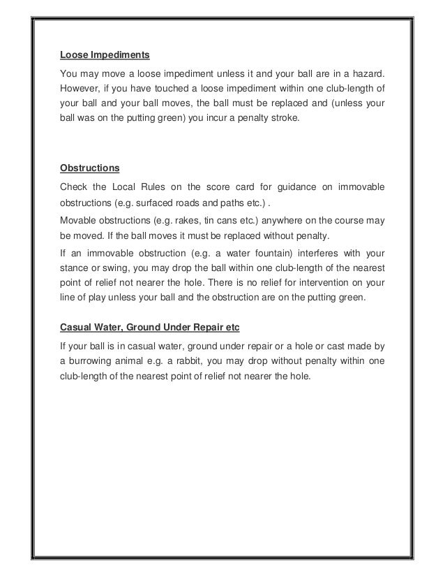 Rules And Regulations To Know Before Playing Golf Game
