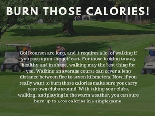 Top 5 Reasons Golf is Good For Your Health