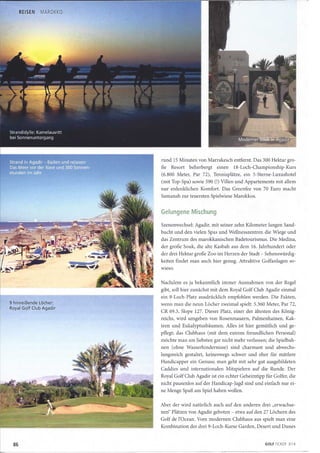 Golf Ticker Germany March 2014 Royal Palm Marrakesh
