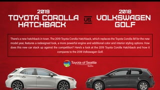 2019 Toyota Corolla Hatchback vs 2018 Volkswagen Golf
