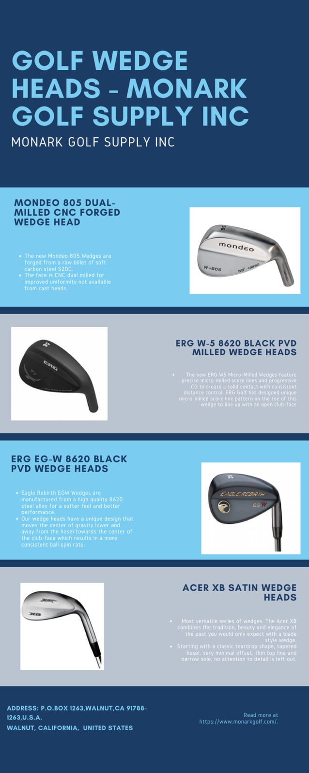 Golf wedge heads monark golf supply inc PDF