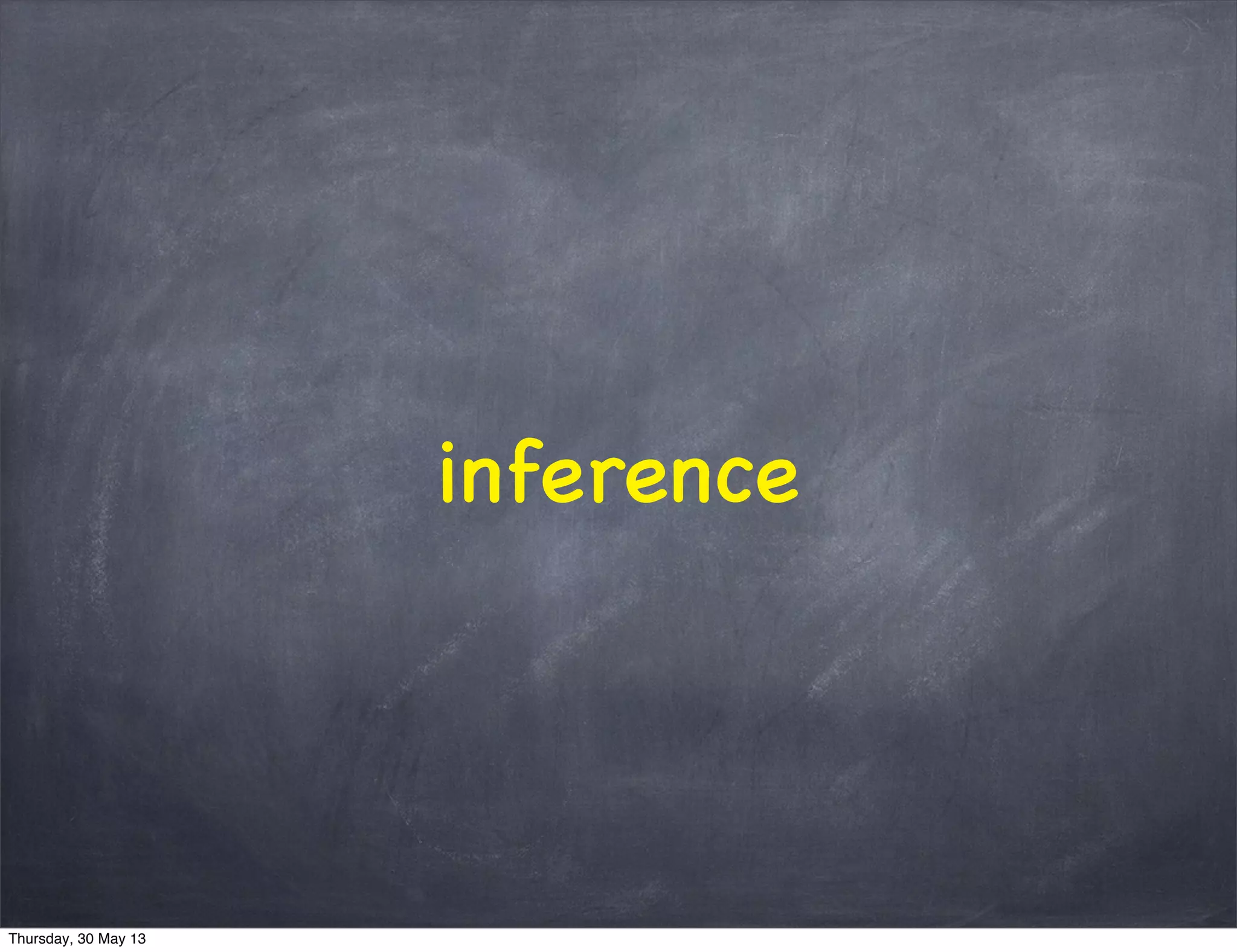 inference
Thursday, 30 May 13
 