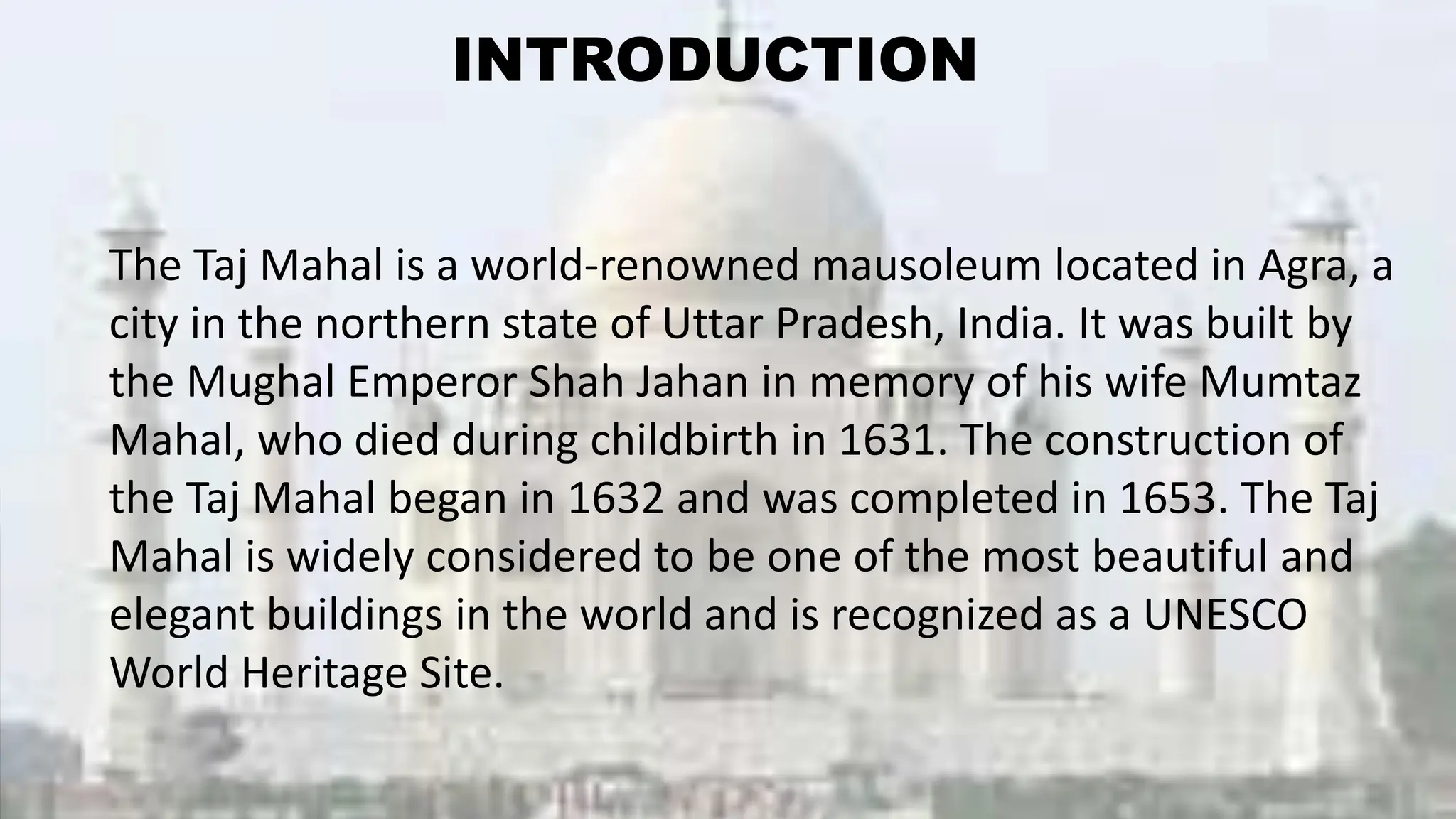 GOLLO GUMA [Autosaved].pptx on Taj Mahal located in agra | PPTX