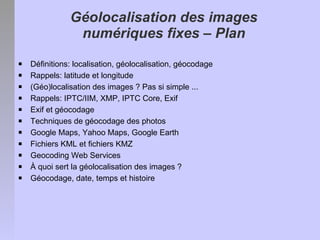 Géolocalisation des images numériques