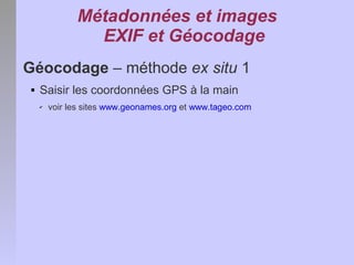 Géolocalisation des images numériques