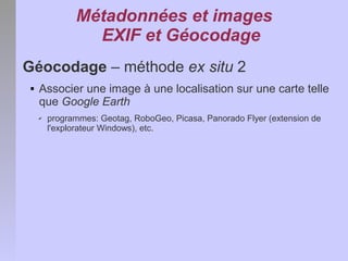 Géolocalisation des images numériques