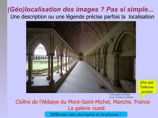 Géolocalisation des images numériques