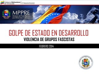 GOLPE DE ESTADO EN DESARROLLO
VIOLENCIA DE GRUPOS FASCISTAS
FEBRERO 2014

 