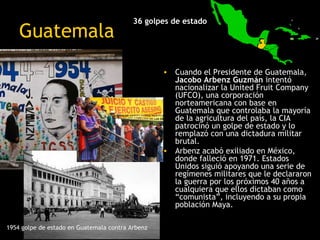36 golpes de estado
    Guatemala
                                                   • Cuando el Presidente de Guatemala,
...