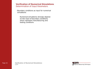 GOM Verification Of Finite Element Simulations | PDF