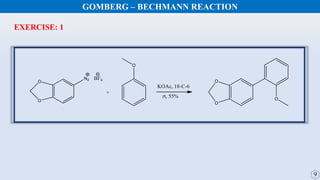 EXERCISE: 1
GOMBERG – BECHMANN REACTION
 