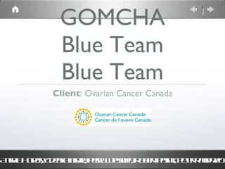 GOMCHA Blue Team Blue Team ,[object Object],Angela Holzer, Zdenka Jasura, Perry Lupyrypa, Robert Pasiak, Peter Randazzo 