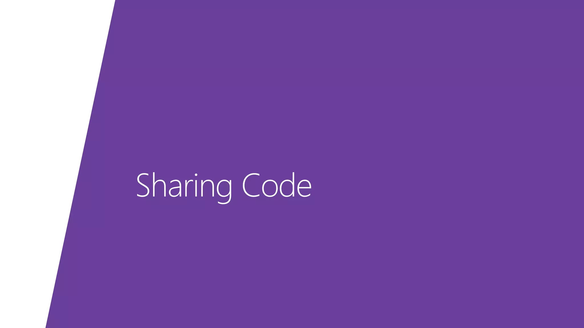 Sharing Code 