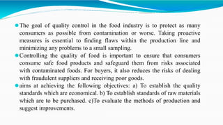 Quality Control In Food For Microbial Quality Control And Testing | PDF