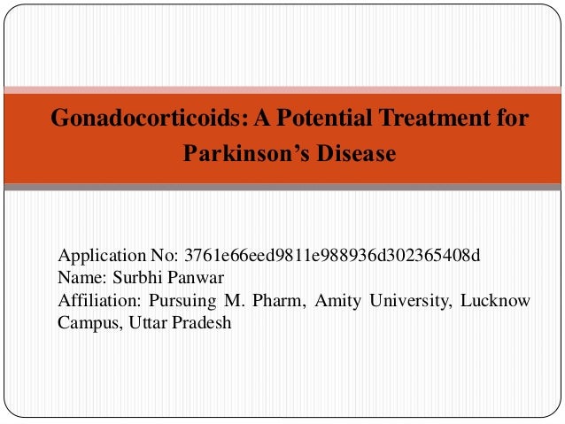 gonadocorticoids a potential treatment for parkinson's