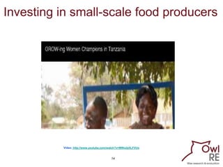 Investing in small-scale food producers

Video: http://www.youtube.com/watch?v=MWo2p5LFVUo

14

 